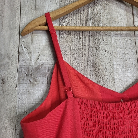 Reitmans Signature Elegant Red Button-Down Dress. Cotton Blend. Size Large - Picture 7 of 12